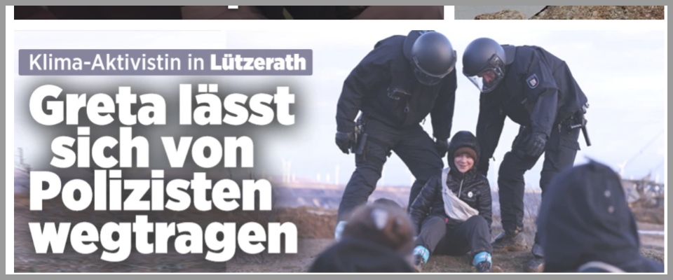 greta-arrestata-dalla-polizia-tedesca:-protestava-contro-l'ampliamento-di-una-miniera-di-carbone-–-secolo-d'italia